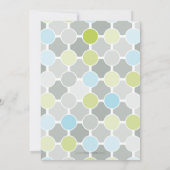 BABY SHOWER NODIGT UIT:: fizzy spots 1P Kaart (Achterkant)