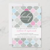 BABY SHOWER NODIGT UIT:: fizzy spots 2P Kaart (Voorkant)