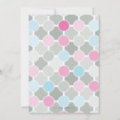 BABY SHOWER NODIGT UIT:: fizzy spots 2P Kaart (Achterkant)