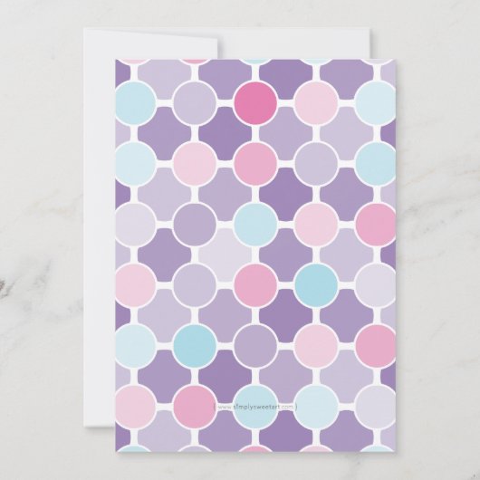 BABY SHOWER NODIGT UIT:: fizzy spots 6P Kaart (Achterkant)