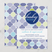 BABY SHOWER NODIGT UIT:: fizzy spots 6P Kaart (Voorkant / Achterkant)
