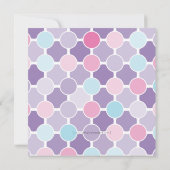 BABY SHOWER NODIGT UIT:: fizzy spots 7SQ Kaart (Achterkant)