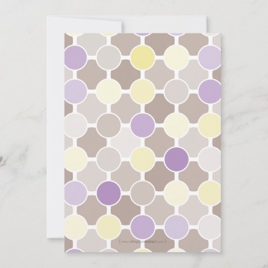 BABY SHOWER NODIGT UIT:: fizzy spots 8P Kaart (Achterkant)