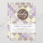 BABY SHOWER NODIGT UIT:: fizzy spots 8P Kaart (Voorkant / Achterkant)
