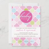 BABY SHOWER NODIGT UIT:: fizzy spots 9P Kaart (Voorkant)