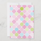 BABY SHOWER NODIGT UIT:: fizzy spots 9P Kaart (Achterkant)