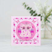 Baby shower nodigt uit met schattige kieuwen kaart (Staand voorkant)