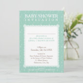 BABY SHOWER NODIGT UIT:: regendruppels 5P Kaart (Staand voorkant)