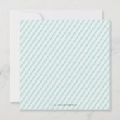 BABY SHOWER NODIGT UIT:: snoep strepen 8SQ Kaart (Achterkant)