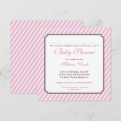 BABY SHOWER NODIGT UIT:: snoep Stripes SQ Kaart (Voorkant / Achterkant)