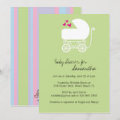 Baby shower nodigt uit tot vervoer kaart (Voorkant / Achterkant)