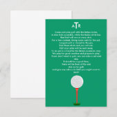 baby shower nodigt uit voor de vader-op-zijn Golf- Kaart (Voorkant / Achterkant)