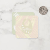 Baby shower Note Kaart Notitiekaartje (Voorkant / Achterkant in situ)