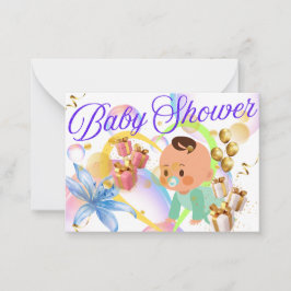 Baby shower notitiekaartje