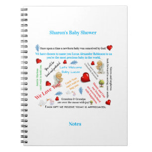 Baby Shower Notities Spiraal Notebook Notitieboek