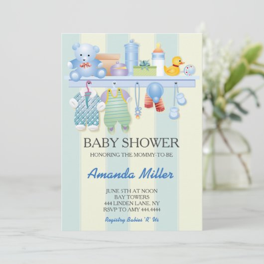 baby shower Nursery Invitations Kaart (Staand voorkant)