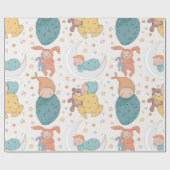 Baby shower Nursery Wrapping Paper Cadeaupapier (Vlak)