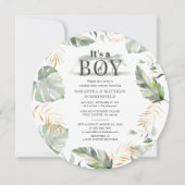 Baby shower Oerwoud Dierlijk Botanisch Modern Kaart (Voorkant)