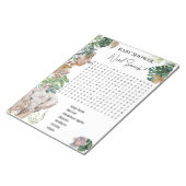 Baby shower Oerwoud Safari Animals Word Search Notitieblok (Schuin)