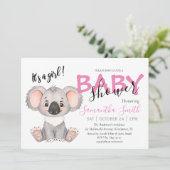 Baby shower oerwoud safari dierentuin aankondiging (Staand voorkant)