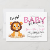 Baby shower oerwoud safari dierentuin aankondiging (Voorkant)