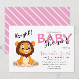 Baby shower oerwoud safari dierentuin aankondiging