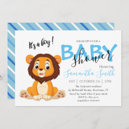 Baby shower oerwoud safari dierentuin aankondiging