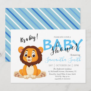Baby shower oerwoud safari dierentuin aankondiging