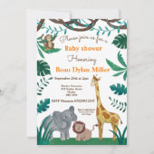 Baby shower oerwoud uitnodigingen (Voorkant)