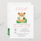 Baby shower Oerwoud Waterverf Kaart (Voorkant / Achterkant)