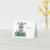 Baby shower Oerwoud Waterverf Kaart (Gele Bloem)