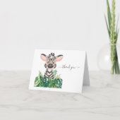 Baby shower Oerwoud Waterverf Kaart (Voorkant)