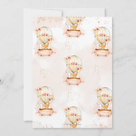 Baby shower Oerwouden Bedankkaart (Achterkant)