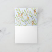 Baby shower oerwouden bedankkaart (Binnen)