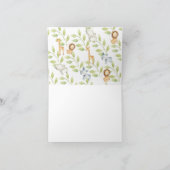 Baby shower oerwouden bedankkaart (Binnen)