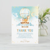 Baby shower Oerwouden Bedankkaart (Staand voorkant)