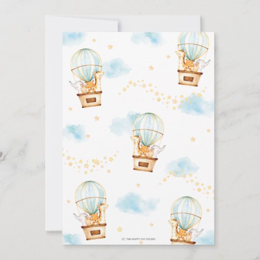 Baby shower Oerwouden Bedankkaart (Achterkant)