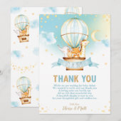 Baby shower Oerwouden Bedankkaart (Voorkant / Achterkant)