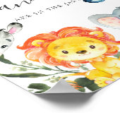 Baby shower oerwouden dieren raad hoeveel Snoepjes Poster (Hoek)