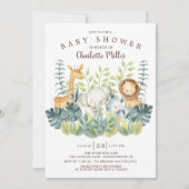 Baby shower oerwouden kaart (Voorkant)