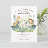 Baby shower oerwouden kaart (Staand voorkant)