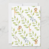 Baby shower oerwouden kaart (Achterkant)