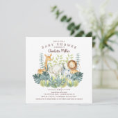 Baby shower oerwouden kaart (Staand voorkant)