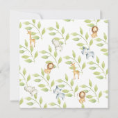 Baby shower oerwouden kaart (Achterkant)