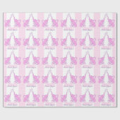 Baby shower of geboorte goddochter roze omrap cadeaupapier