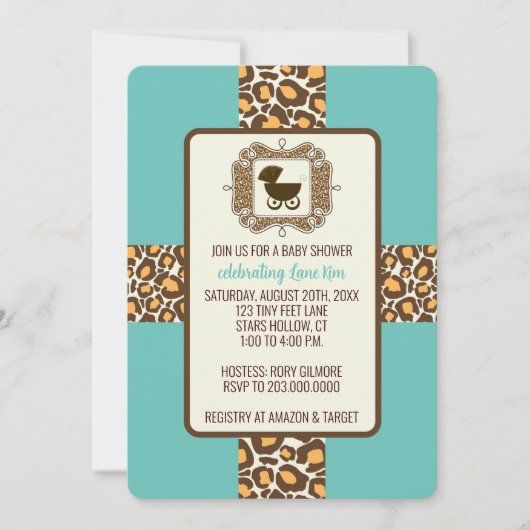 Baby shower of gender onthullen partijuitnodiginge kaart (Voorkant)