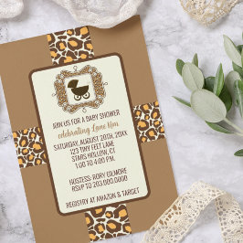 Baby shower of gender onthullen partijuitnodiginge kaart