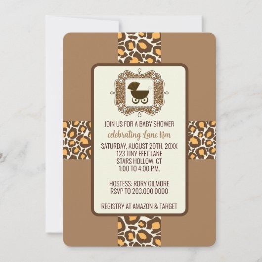 Baby shower of gender onthullen partijuitnodiginge kaart (Voorkant)