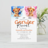 baby shower of geslacht onthullen aankondiging (Staand voorkant)