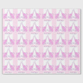 baby shower of kleindochter, roze omhulsel cadeaupapier (Vlak)